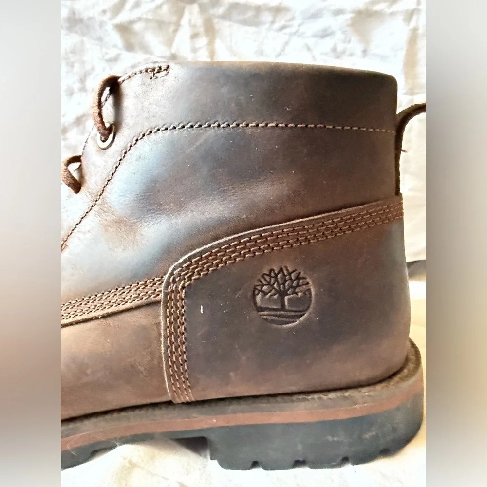 Timberland Grantly Chukka Leather Moc Toe Ankle Dark Brown Sz 12 Mens A1859